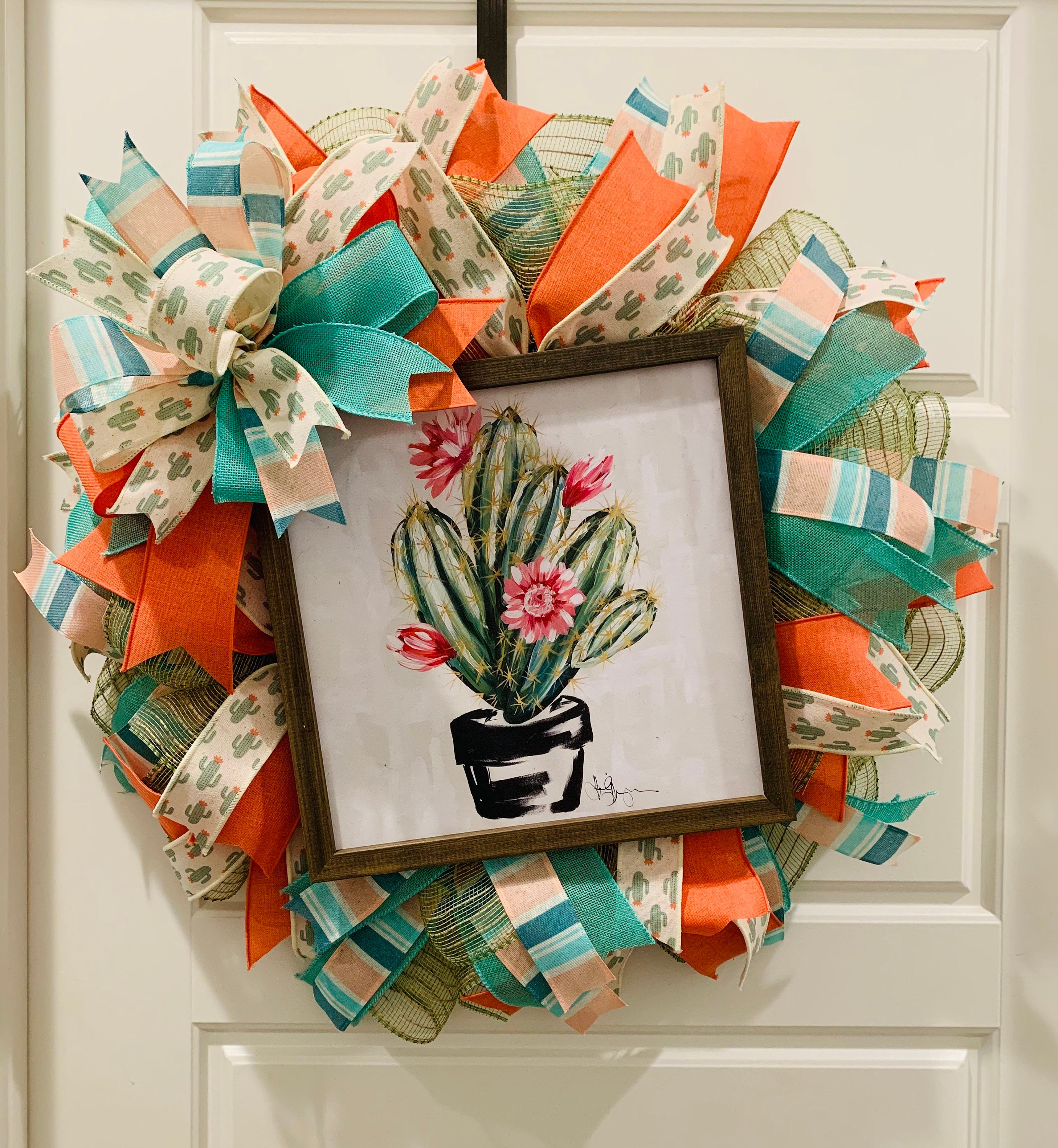 Summer Cactus Wreath | Etsy