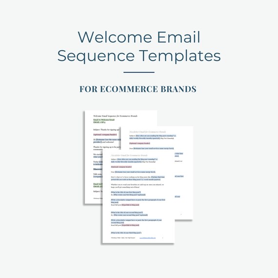 Welcome Email Templates for Ecommerce - Ecommerce Email Templates - Email Sequence Template - Email Template Ecommerce - Email Marketing