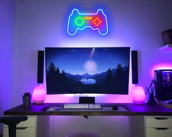 Gamer Neon Sign, Game Controller Neon Sign For Gamer Room Decor - Gaming  Neon Sign