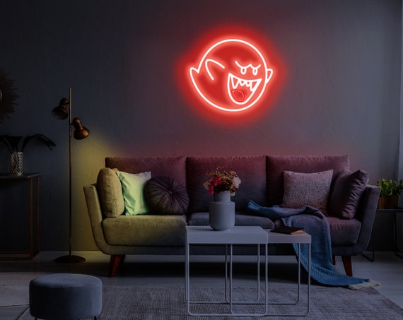 Cute Ghost Home Decoration LED Decor Halloween BOO Neon Sign Custom Neon  Wall Decor Sigh Halloween Gift Personalized House Gamers Neon Light 