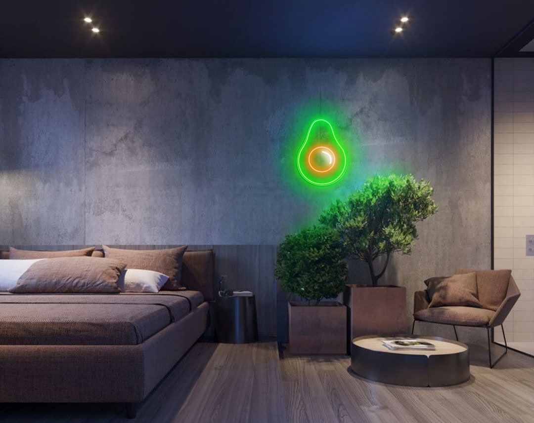 Cute Avocado LED Sign Fruit Home Custom Neon Wall Decor Sigh Tropic ...
