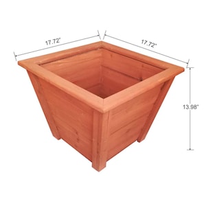 Cedar Wood Planter Square