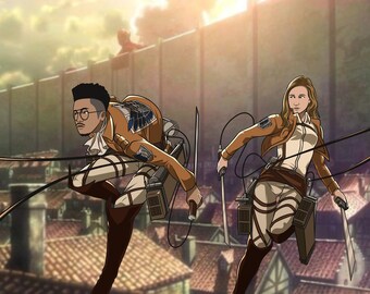 Attack On Titian Custom Anime Portrait