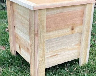 Planos para construir jardineras de cedro, planos de construcción digitales, planos para macetas de cedro, jardineras grandes, planos de construcción para carpintería