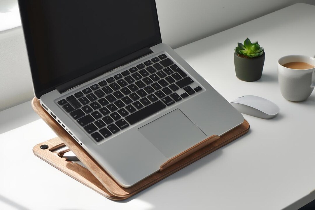 Homeworking Laptop Riser Handmade Wooden Laptop Riser, Ergonomic MacBook Stand - Etsy