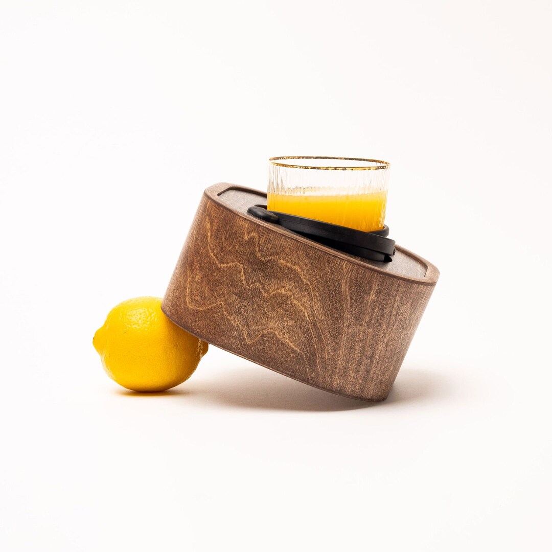 Glass Couch Cupholder Wooden Non Spill Couch Cup Holder Etsy