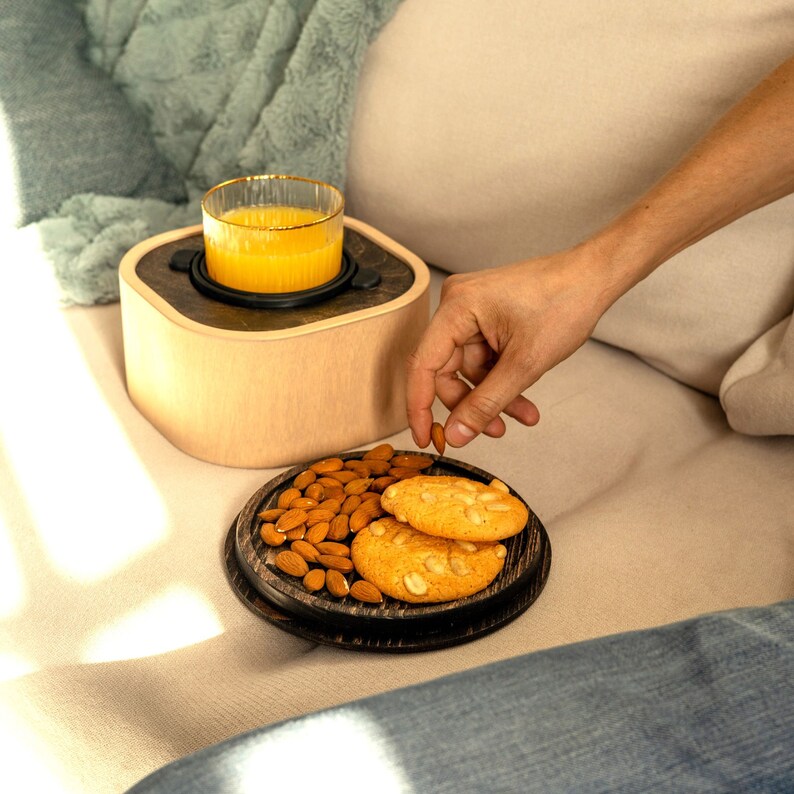 Wooden Non Spill Couch Cup Holder Ergonomic Sofa Cup Holder Etsy