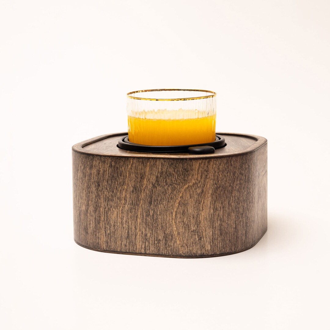 Dark Wood Couch Cup Holder Glass Couch Cupholder Wooden Sofa Etsy