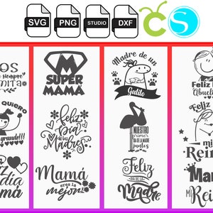 Muttertag SVG-Png-Dxf-Cameo-Silhouette glücklicher Muttertag Schneidedateien Vorlagen SVG Muttertag