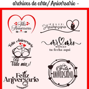 feliz aniversario svg dxf png cameo studio silhouette amor love pareja meses date anniversary couple amor svg pareja svg