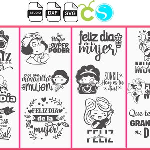 Internationale Vrouwendag SVG, PNG, DXF, Silhouette, Cameo, Panda, Cricut, Cameo, Digitale bestanden, SVG, Cameo Silhouette