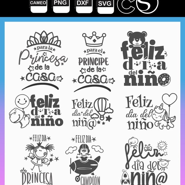 dia del niño svg png dxf cameo studio silhouette plotter de corte vinilo decorativo childrens day svg files cutting archivos de corte