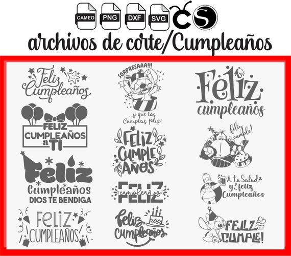 Feliz Cumpleaños, Happy Birthday, Spanish Digital Art, SVG, PNG, JPG, Pdf  Shirt Print, Wall Decor, Greeting Card Sublimation, Printable 