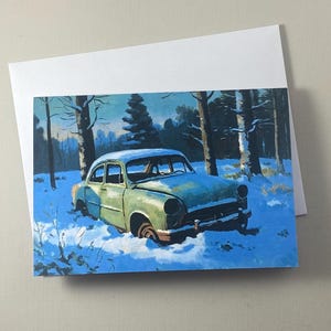 Frozen in Time druckbare Postkarte | Kunst Grußkarte | Digitaler Download | Hochwertiges PDF mit Schnitt- & Faltanleitung