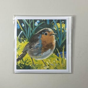 Rotkehlchen Postkarte | Charmante Vogel-Kunstkarte für jeden Anlass