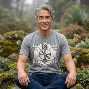 RCAテストパターンインディアンヘッドTシャツ｜レトロな1960年代TV番組終了Tシャツ