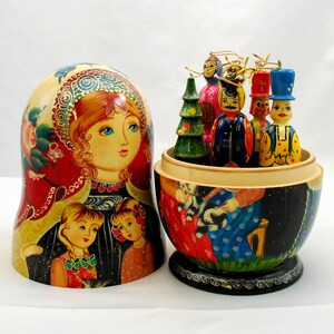 Christmas / New Years toy / Doll / Korobeynik / Matreshka / Toy doll for children with Christmas decorations / Christmans ornaments / Oil