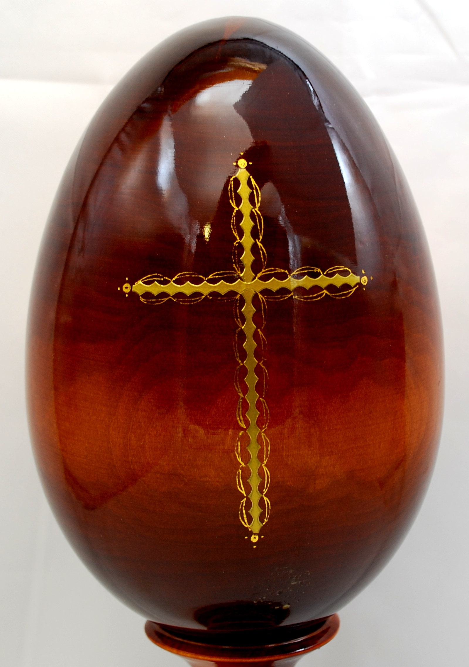 正教会の木製イースターエッグ / 聖ゲオルギオス勝利の像