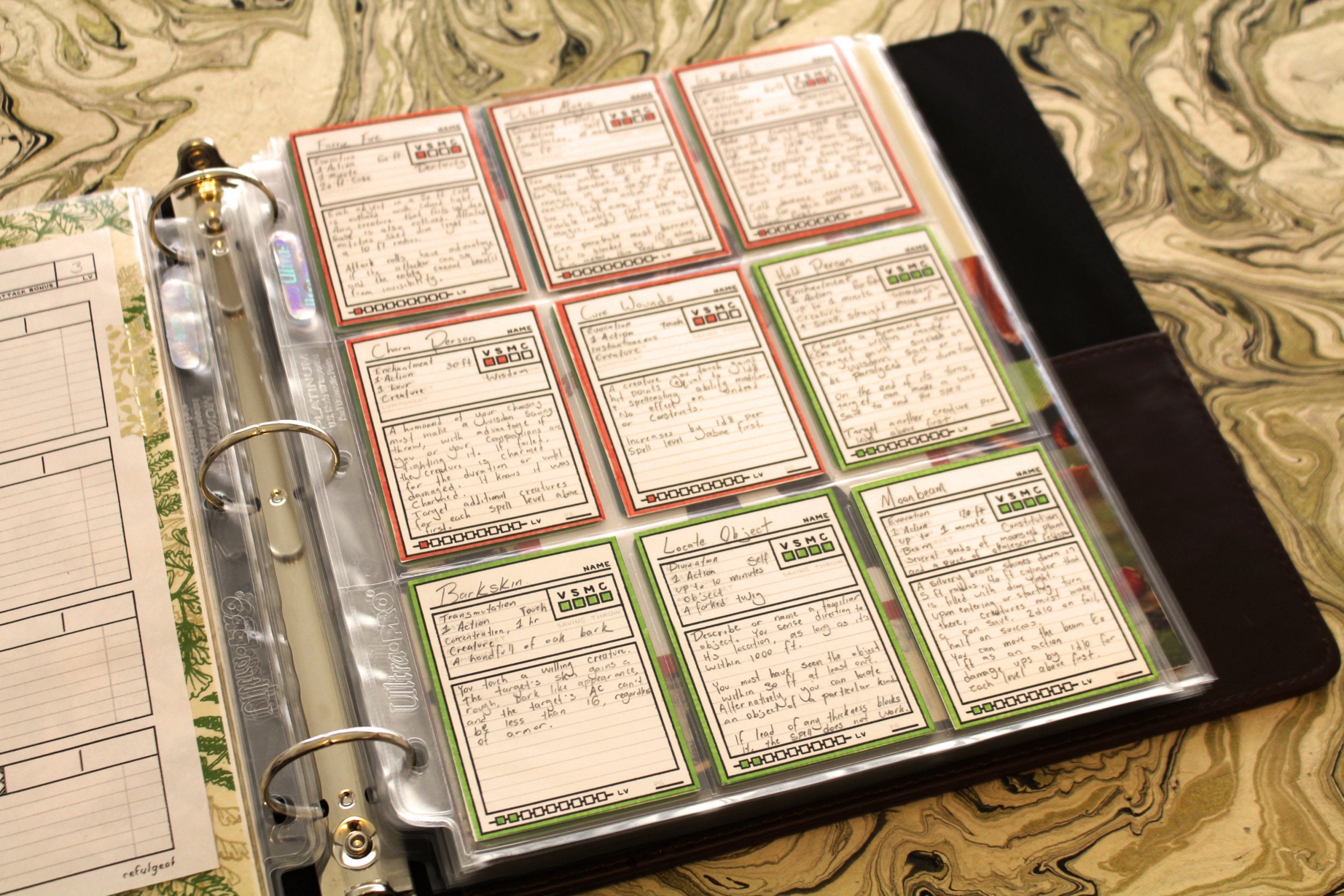 Clean D&amp;D 5e Spell Cards FONT Downloadable Printable | Etsy