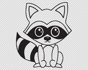 Download Cute Raccoon Svg Etsy