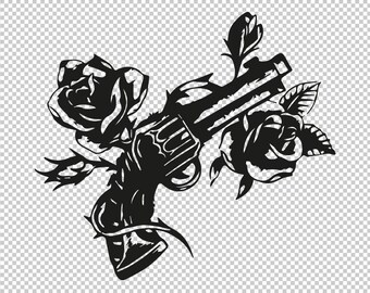 Download Flower Gun Svg Etsy