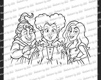 Halloween Sisters Witches Movie SVG, PNG, EPS (Digital File)