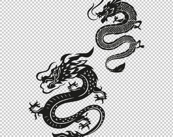 Chinese Dragon SVG, PNG, EPS - File For Cricut, Silhouette, Cut Files, Vector, Digital File