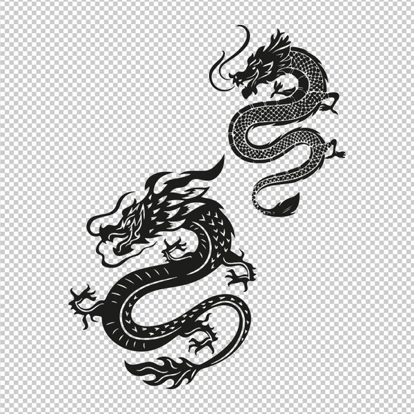 Chinese Dragon SVG, PNG, EPS - File For Cricut, Silhouette, Cut Files, Vector, Digital File