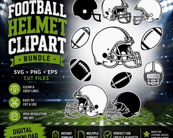 Football Helmet SVG Bundle, Football Clipart PNG EPS, 20+ Cut Files for Cricut, Commercial Use Digital Download