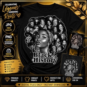 Black History, My Roots, Kamala Harris, Afro Women PNG JPG (Digital File)