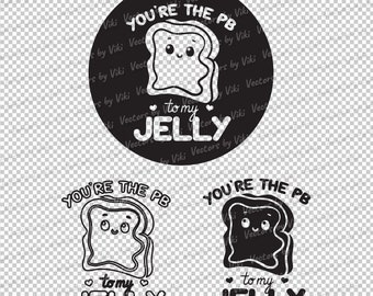 Peanut Butter And Jelly SVG, PNG, EPS - File For Cricut, Silhouette, Cut Files, Vector, Digital File