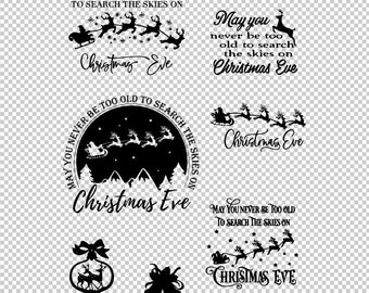 Paseo en trineo de Nochebuena SVG, PNG, EPS, silueta de Cricut (archivo digital)