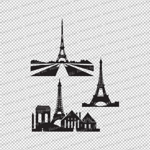 Paris France Tour Eiffel Tower SVG, PNG, EPS - File For Cricut, Silhouette, Cut Files, Vector, Digital File
