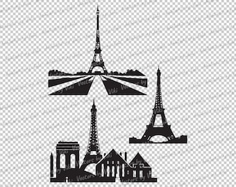 Paris Eiffelturm Vektor-Illustration (SVG, PNG, EPS)