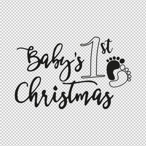 Primo ornamento di Natale del neonato SVG, PNG, EPS - File per Cricut, Silhouette, Taglia file, Vettore, File digitale
