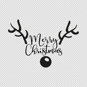 Rudolph The Red Nosed Reindeer Merry Christmas SVG, PNG, EPS - File For Cricut, Silhouette, Cut Files, Vector, Digital File