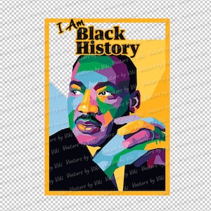 Rey de la Historia Negra / Mi Ascendencia, Ancestros, Orgulloso Africano, Americano, Derechos Civiles JPG, PNG - Archivo Digital