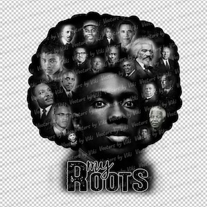 Black History My Roots (Male Version) My Ancestry, Ancestors, Proud African, Afro Hair, Afro Men JPG, PNG - Digital File
