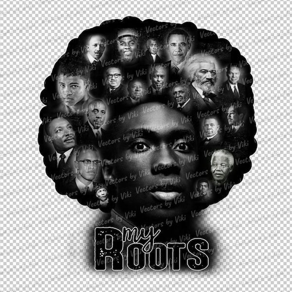 Black History My Roots (Male Version) My Ancestry, Ancestors, Proud African, Afro Hair, Afro Men JPG, PNG - Digital File