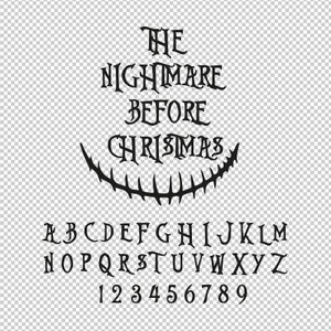 Christmas Nightmare police SVG, PNG, EPS - fichier pour Cricut, Silhouette, fichiers de coupe, vecteur, fichier numérique
