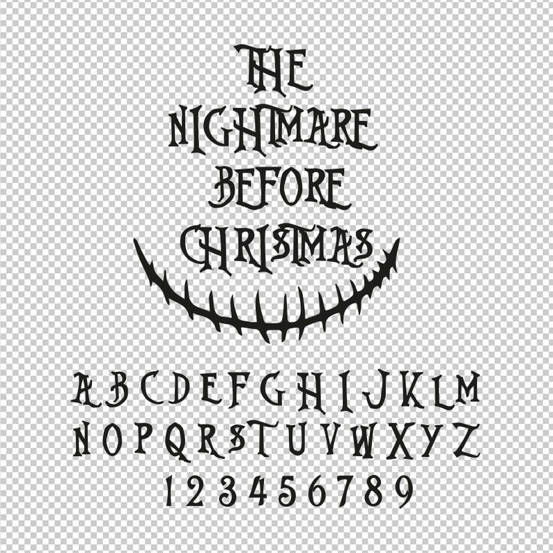 82 Nightmare Before Christmas Font Svg Free Free Down - vrogue.co