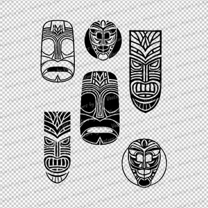 Tiki Mask SVG, PNG, EPS - File For Cricut, Silhouette, Cut Files, Vector, Digital File