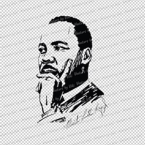 Martin Luther King Jr Mlk SVG, PNG, EPS - arquivo para Cricut, silhueta, arquivos cortados, vetor, arquivo digital