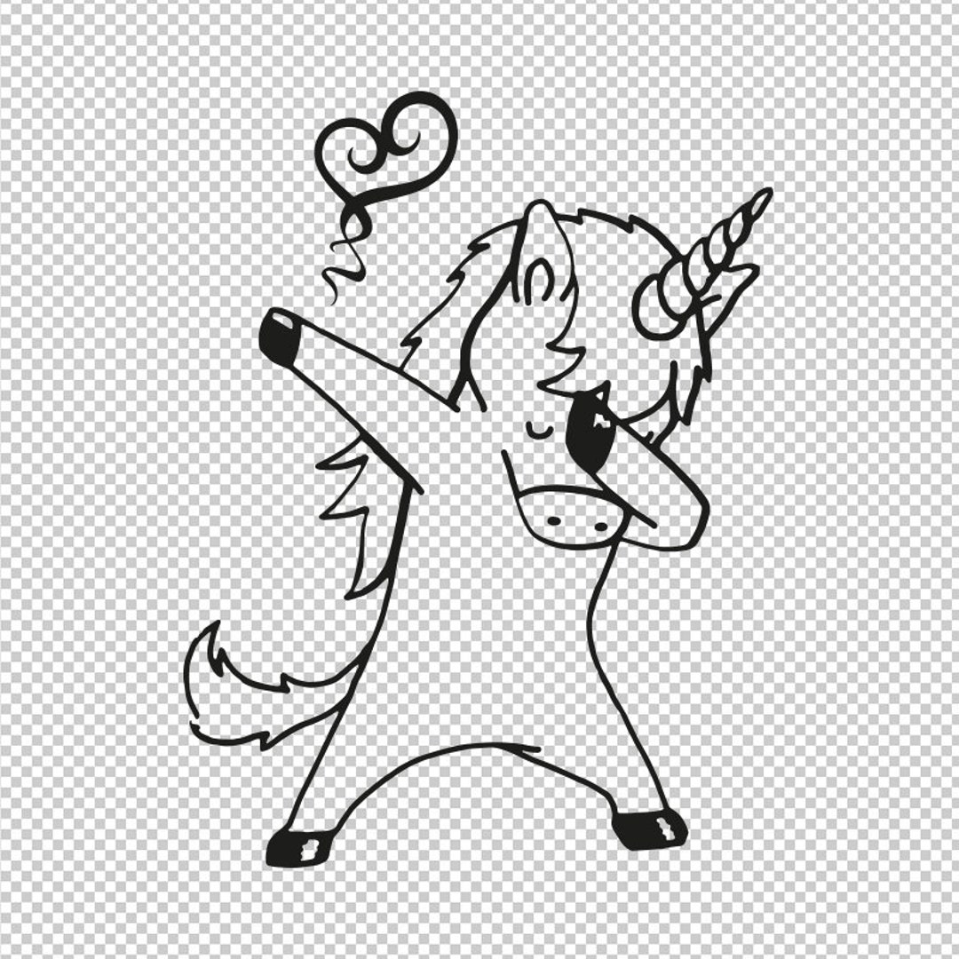 Dabbing Unicorn SVG, PNG, EPS - File for Cricut, Silhouette, Cut Files ...