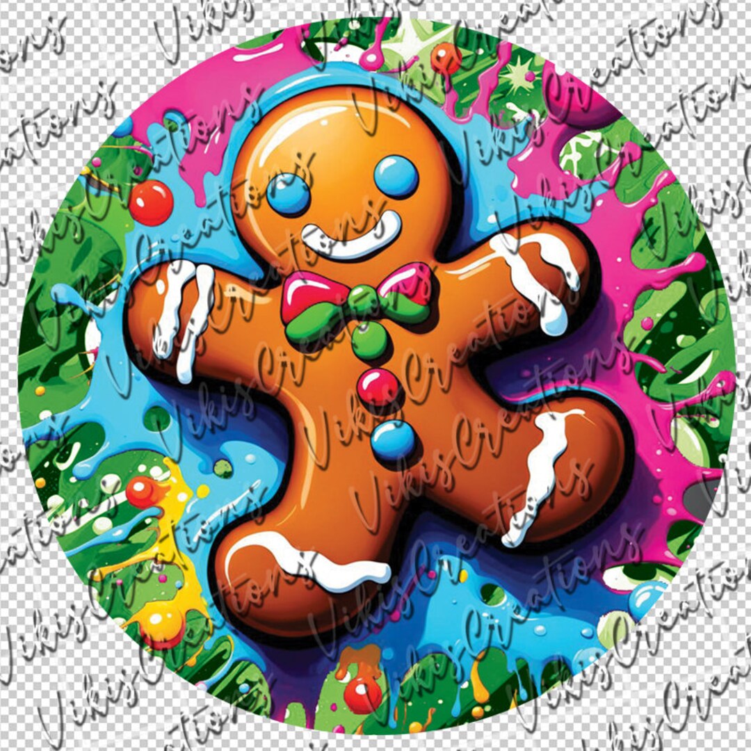 Gingerbread Man Xmas Christmas Art Ornament Decoration Etsy