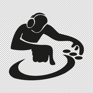 DeeJay Drehteller Disco Musik SVG, PNG, EPS - Datei für Cricut, Silhouette, geschnittene Dateien, Vektor, digitale Datei