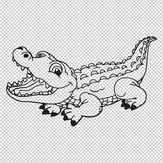 Crocodile Alligator SVG PNG EPS File for Cricut Etsy Finland