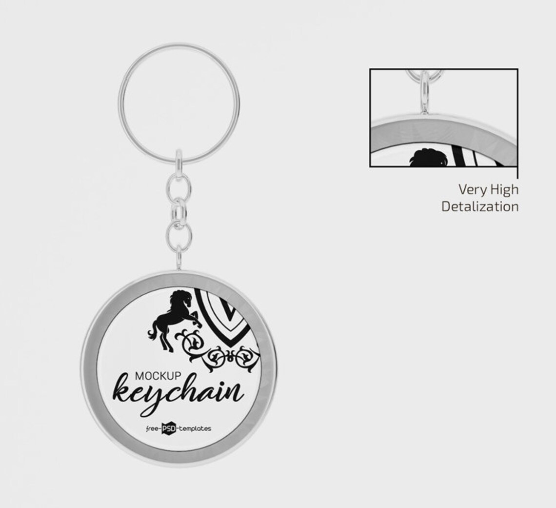 Round Frame Keychain Design MOCKUP Etsy Ireland
