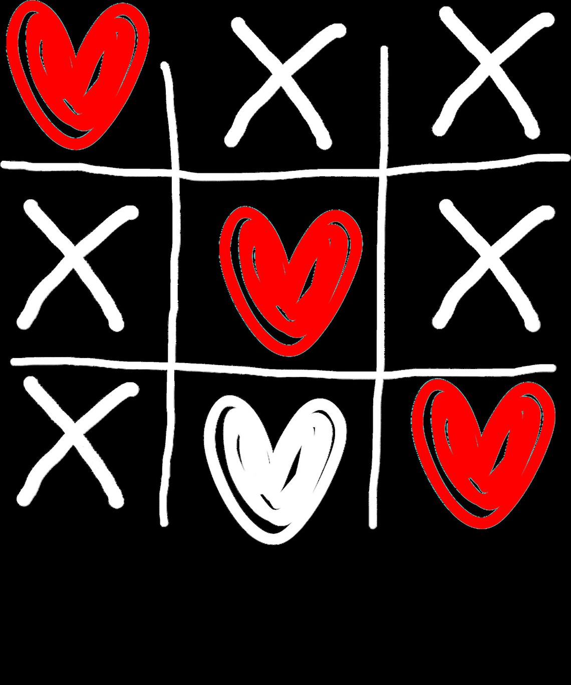 Cute Tic Tac Toe Hearts Valentines Day - Etsy