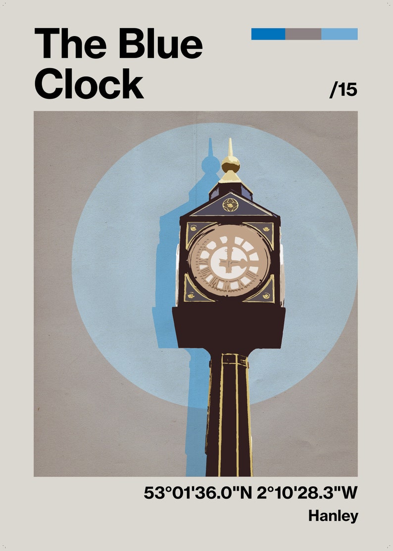 blue-clock-hanley-poster-print-etsy